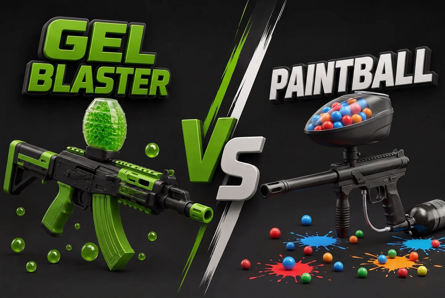 Gel Blaster vs. Paintball